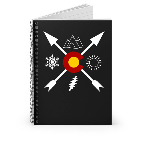 Denver Colorado Dead And Grateful Directional Spiral Notebook