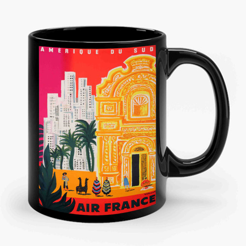 Air France South America Vintage Ceramic Mug