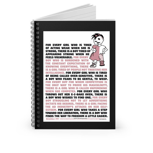 Every Girl Every Boy Gender Subversion Spiral Notebook