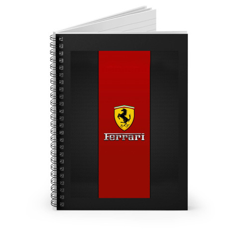 Ferrari Logo Red Design Spiral Notebook
