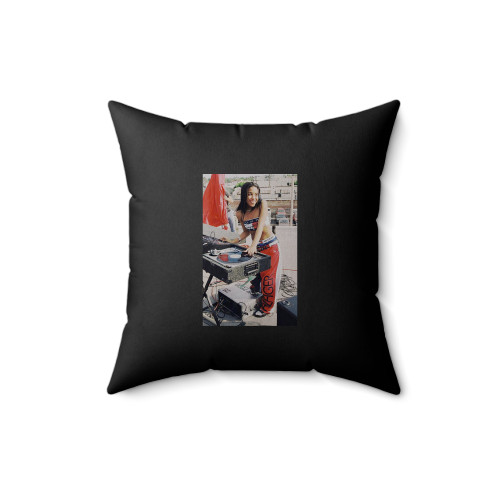 Aaliyah Dj Tommy Hilfiger Rock The Boat 1998 Square Pillow Cover