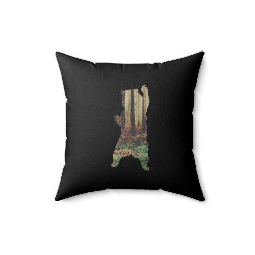 Bear Graphic Papa Bear Square Pillow Cover