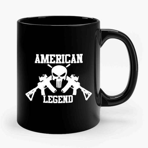 American Legend Ar15 Punisher Skull Sniper Chris Kyle Military Ceramic Mug