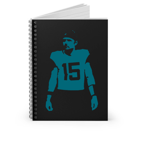 Gardner Minshew Ii Silhouette Jacksonville Football Team Spiral Notebook