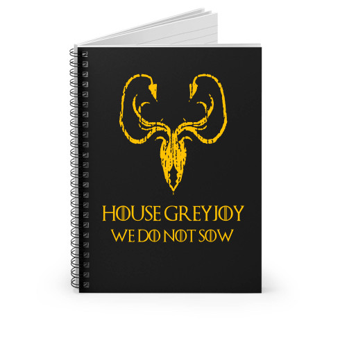 House Greyjoy We Do Not Sow Game Of Thrones Spiral Notebook