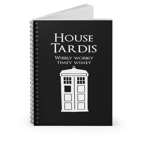 House Tardis Wibby Wobby Timey Wimey Spiral Notebook
