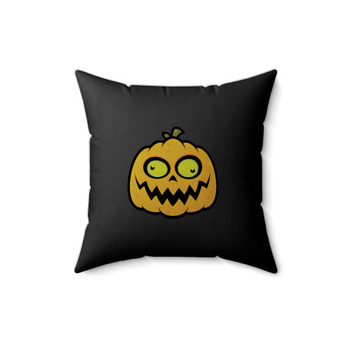 Cartoon Illustration Of A Crazy Pumpkin Jack Square Pillow Cover