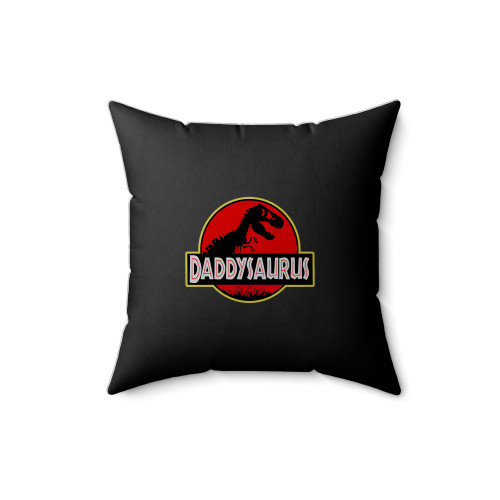 Daddysaurus Jurassic Park Logo Funny Inspired Square Pillow Cover Daddysaurus Jurassic Park Logo Funny Inspired Square Pillow Cover