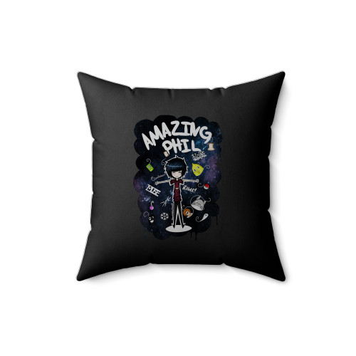 Dan And Phil Whiskers Square Pillow Cover