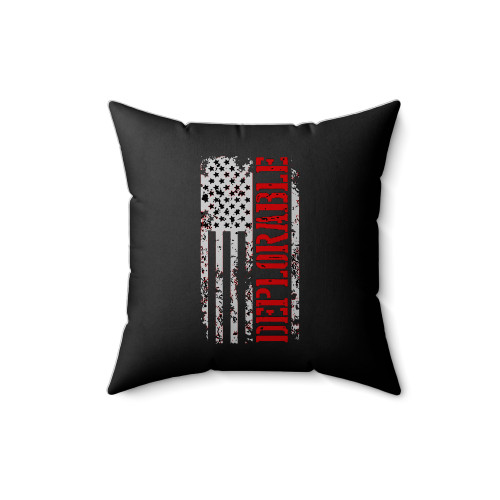 Deplorable American Flag Trump Movement Usa Pride President Square Pillow Cover