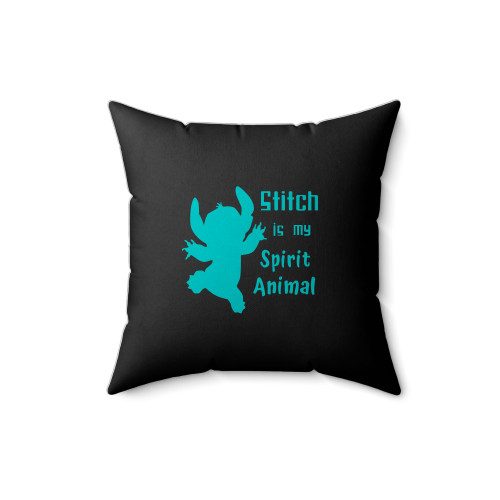 Disney Stitch Is My Spirit Animal Square Pillow Cover