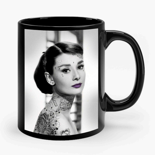 Audrey Hepburn Steampunk Tattoo Ceramic Mug