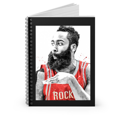 James Harden Houston Rockets Basketball Spiral Notebook