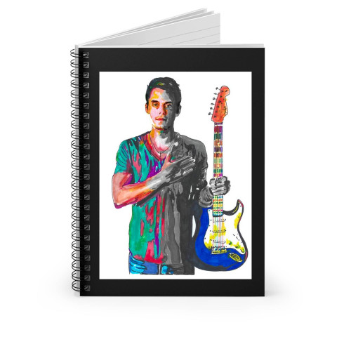 John Mayer Guitarist Blues Rock Spiral Notebook