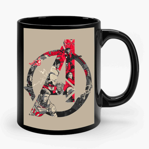 Avengers Team Logo Ceramic Mug