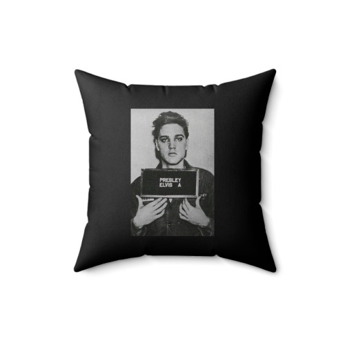 Elvis Aaron Presley Man King Rock Mugshot Square Pillow Cover