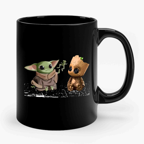 Baby Yoda Frog And Groot Star Wars Ceramic Mug