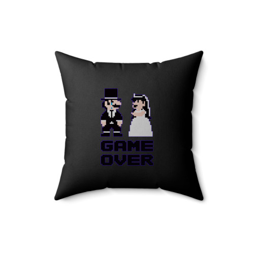 Game Over Wedding Bachelor Party Groom Square Pillow Cover