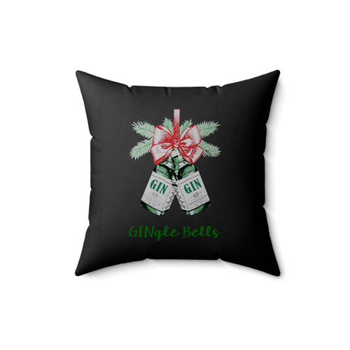 Gingle Bells Christmas Square Pillow Cover