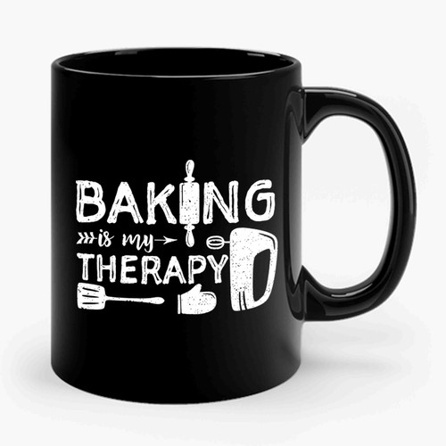 Baking Is My Therapy Ceramic Mug