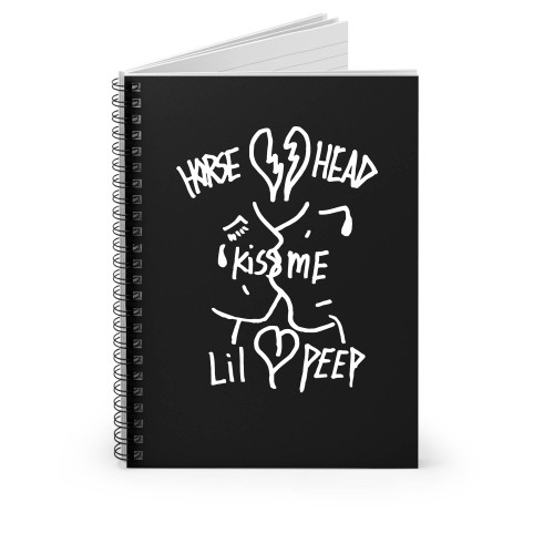 Lil Peep Horse Head Kiss Me Spiral Notebook