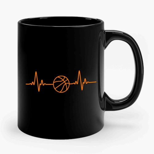 Basketball Mom Heartbeat Ceramic Mug