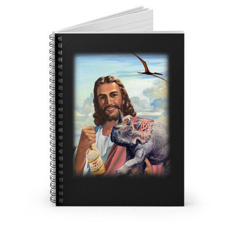 Miller Time Funny Jesus Drinking Spiral Notebook
