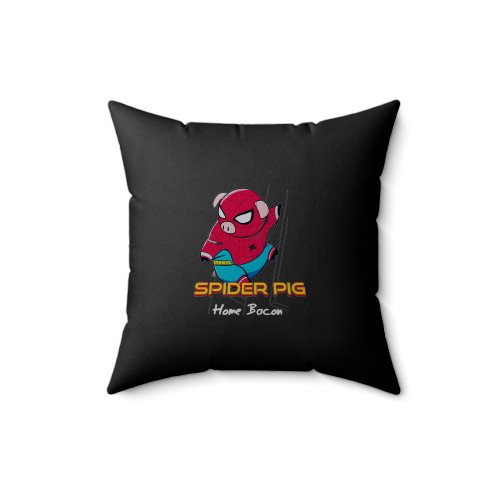 Home Bacon Spider Pig Square Pillow Cover