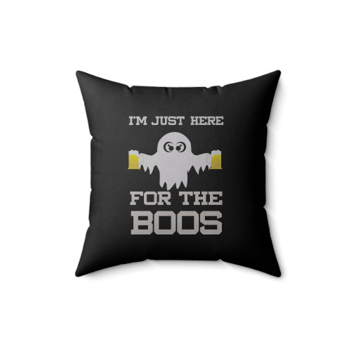 I'm Just Here For The Boos Ghost Beer Square Pillow Cover