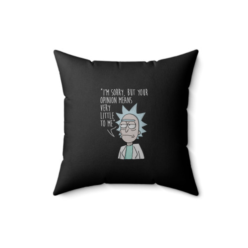 I'm Sorry But Your Opinion Means Very Little To Me Rick And Morty Square Pillow Cover
