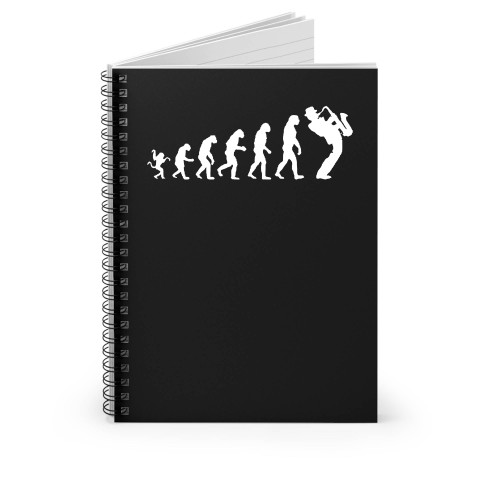 Musicians Saxaphone Lover Evolution Spiral Notebook