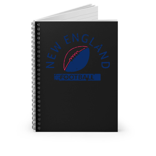 New England Football Distressed Spiral Notebook