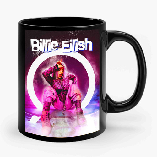 Billie Eilish Poster Pink Ceramic Mug