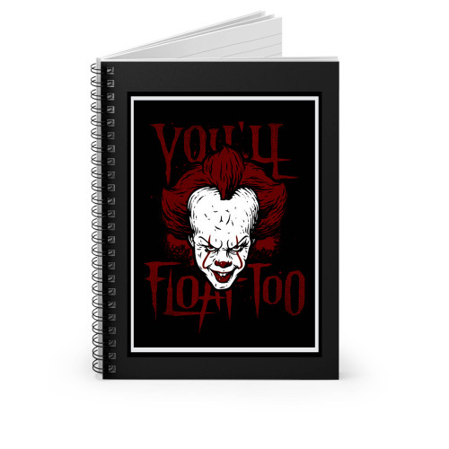 Pennywise You'll Float Too Art Spiral Notebook