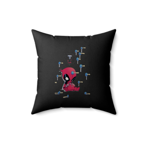 Marvel Deadpool Cartoon Knockout Square Pillow Cover