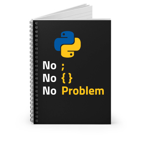 Python Programmer No Problem Spiral Notebook