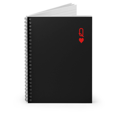 Queen Of Hearts Spiral Notebook