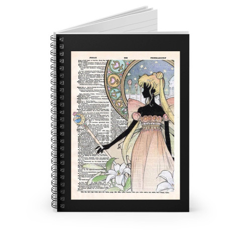 Sailor Moon Night Dictionary Art Spiral Notebook
