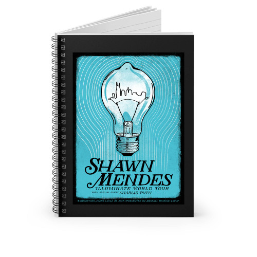 Shawn Mendes Illuminate World Tour 1 Spiral Notebook