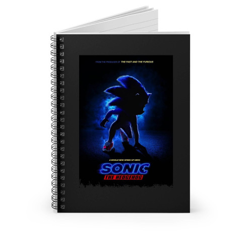 Sonic The Hedgehog Poster Spiral Notebook