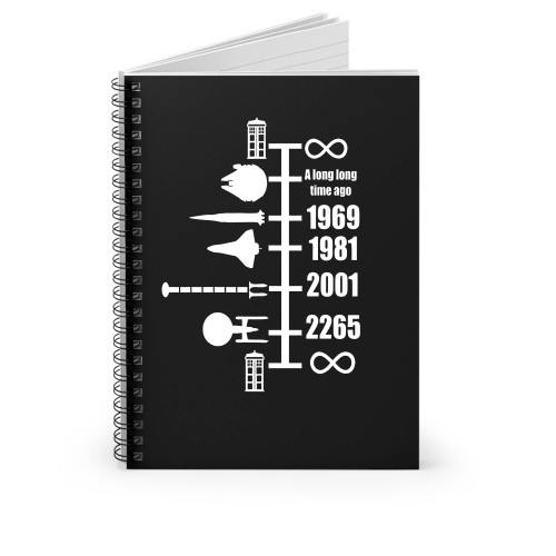 Spaceship Timeline Spiral Notebook