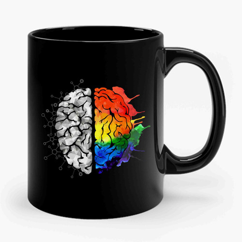 Brain Right Left Hemispheres Creativity Structure Ceramic Mug