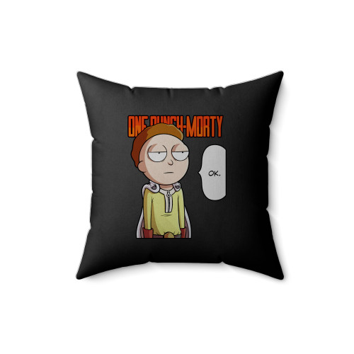 One Punch Morty Rick Square Pillow Cover