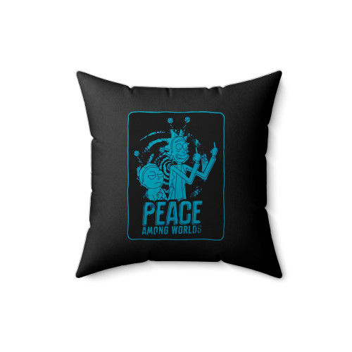 Peace Among Worlds Rick And Morty Funny Tv Series Square Pillow Cover