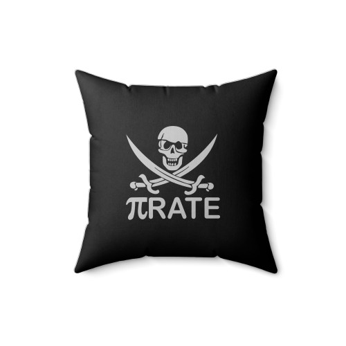 Pirate Pi Rate Funny Math Pi Square Pillow Cover