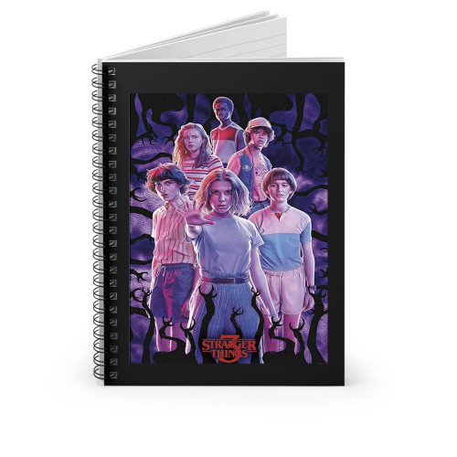Stranger Things Eleven Mike Dustin Will Max And Lucas Spiral Notebook