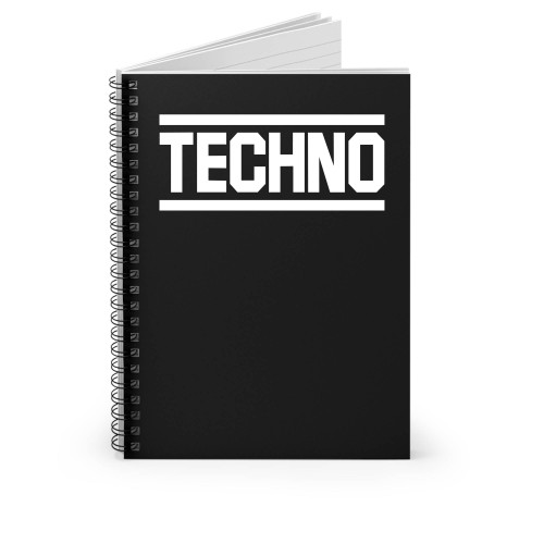 Techno Music Festival House Party Spiral Notebook