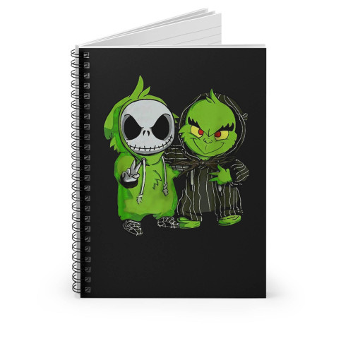 The Grinch And Jack Skellington Spiral Notebook