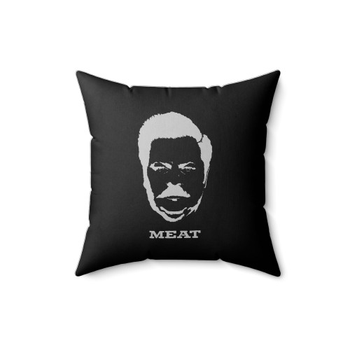 Ron Swanson Meat Parks And Rec Square Pillow Cover