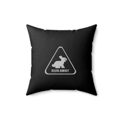 Run Away Monty Python Funny Movie Rabbit Holy Grail Square Pillow Cover
